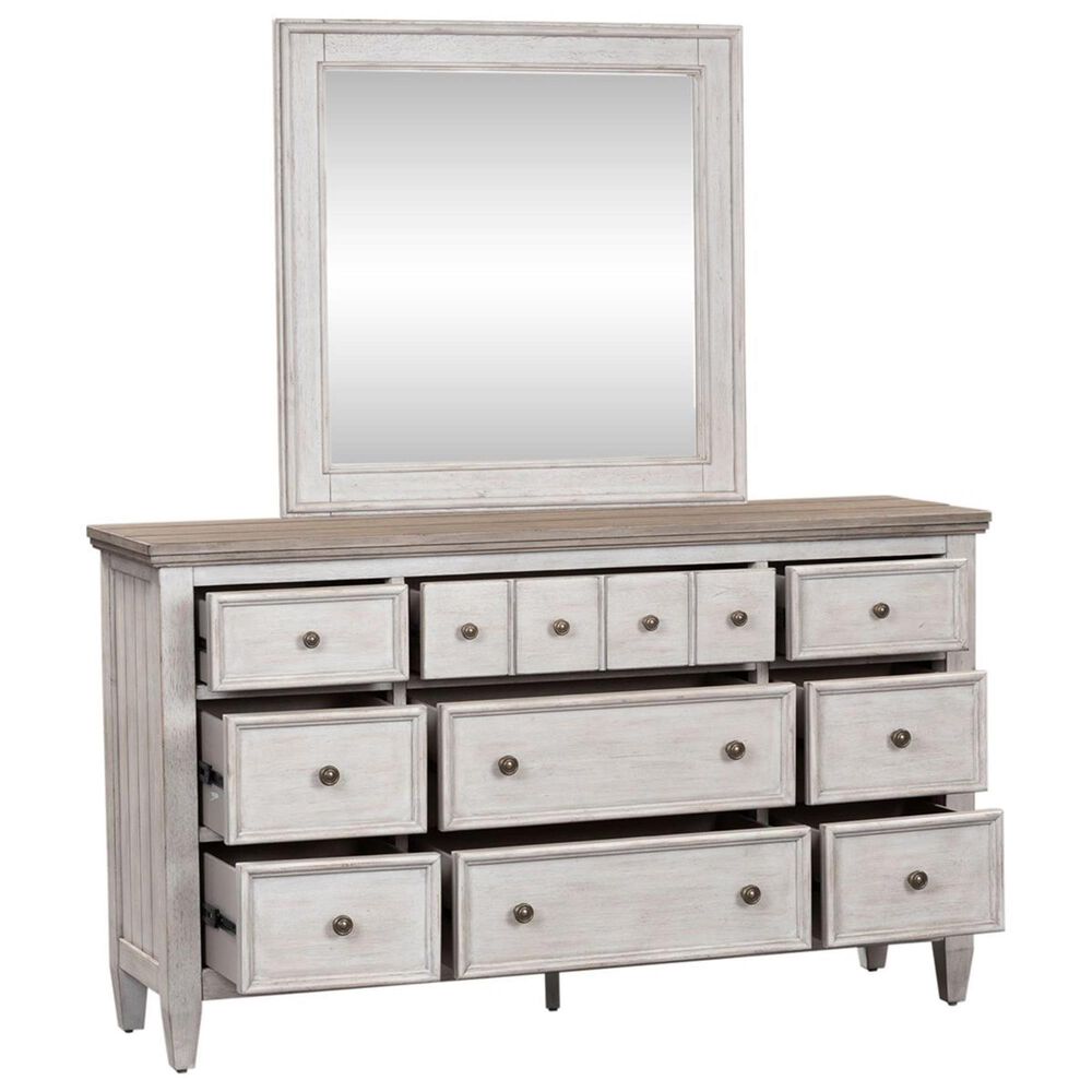 Belle Furnishings Heartland 4 Piece Queen Bedroom Set in Antique White, , large