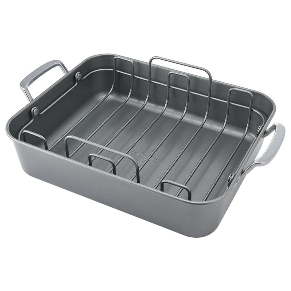KitchenAid Non-Stick Roaster with Rack in Contour Silver, , large