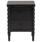 Baxton Studio Malinda 2-Drawer End Table with Spindle Legs in Black, , large