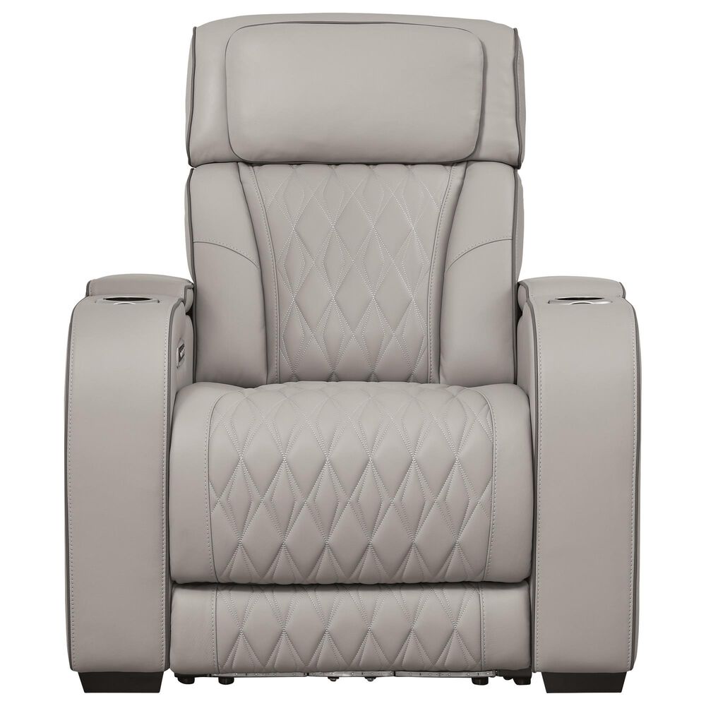 Ashley Boyington 2-Piece Leather Power Reclining Living Room Set in Gray, , large