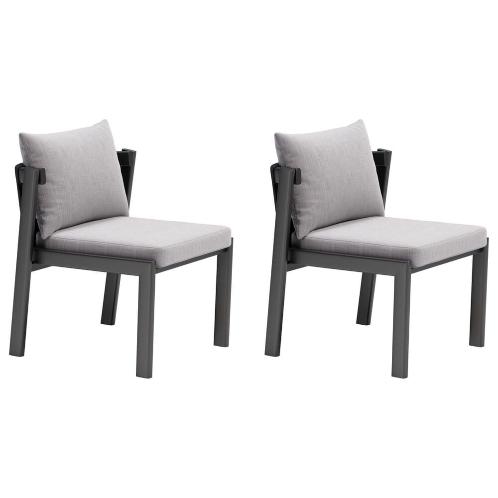 Zuo Modern Horizon Side Chair in Gray &#40;Set of 2&#41;, , large