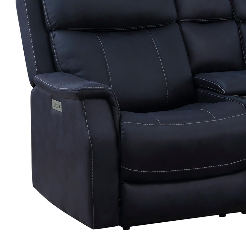 Steve Silver Valencia Power Recliner Console in Ocean Blue, , large