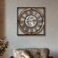 Yosemite Home Decor Iron Framed Gear Wall Clock in Black and Gold, , large