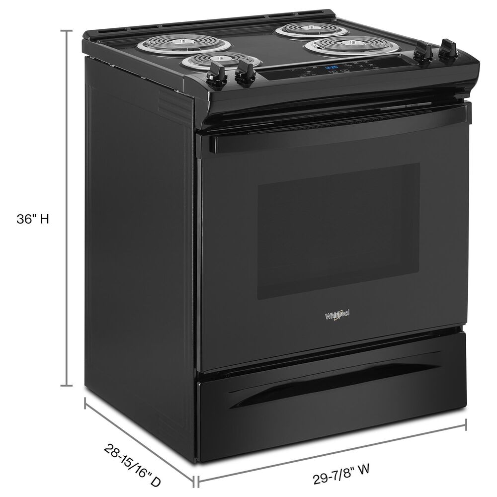 Whirlpool 4.8 Cu. Ft. Slide-in Electric Range in Black, , large