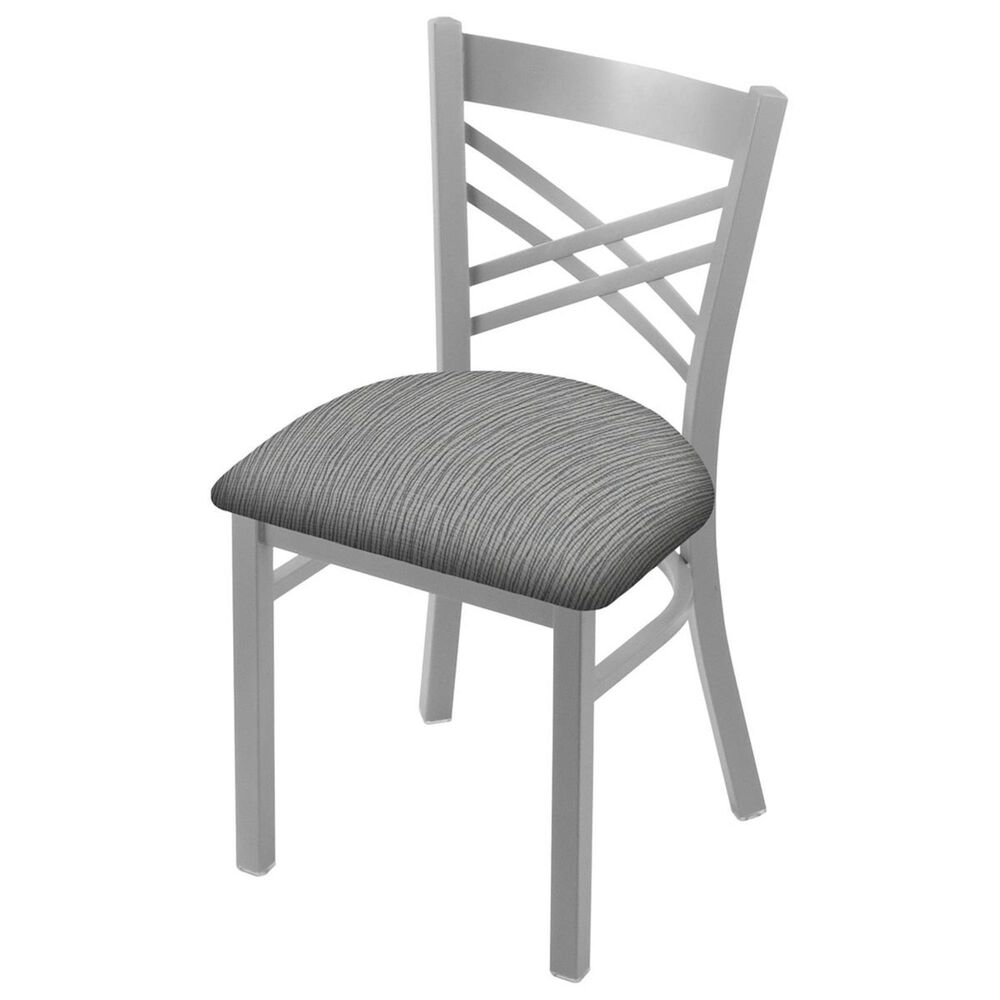 Holland Bar Stool 620 Catalina 18" Chair with Anodized Nickel and Graph Alpine Seat, , large