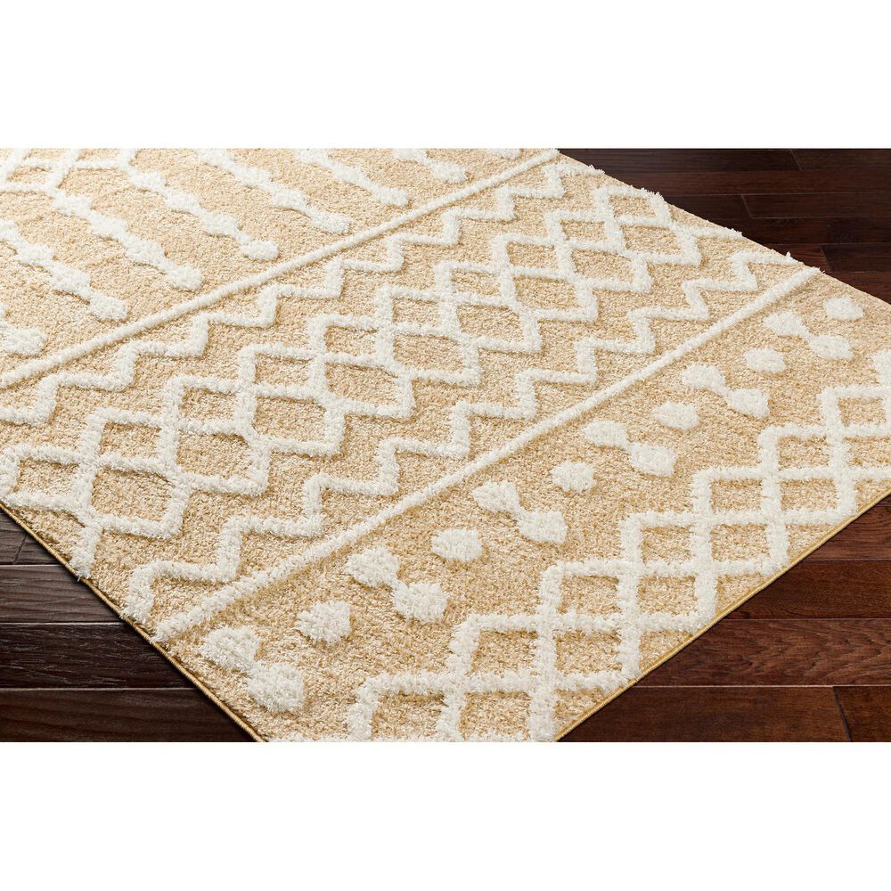 Surya Rodos Southwestern 5&#39;3&quot; x 7&#39; Mustard, White,Tan Area Rug, , large