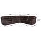 Oxford Furniture 6-Piece Leather Power Reclining Sectional in Brazil Tobacco, , large