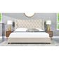 Jennifer Taylor Home Manhattan King Platform Bed in Light Beige, , large