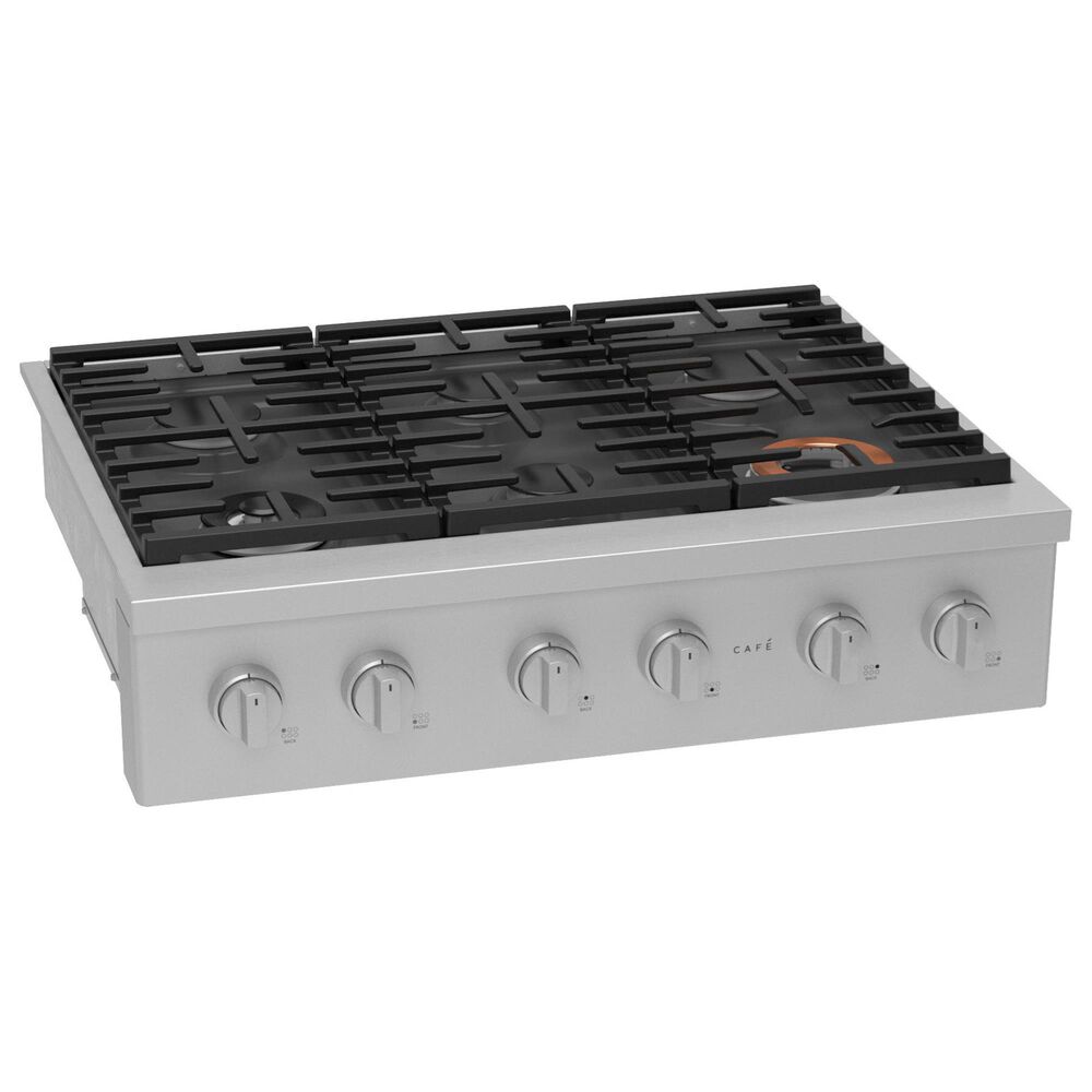 Cafe 36&quot; Natural Gas Rangetop with 6-Burner in Stainless Steel and Brushed Stainless, , large