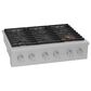 Cafe 36" Natural Gas Rangetop with 6-Burner in Stainless Steel and Brushed Stainless, , large