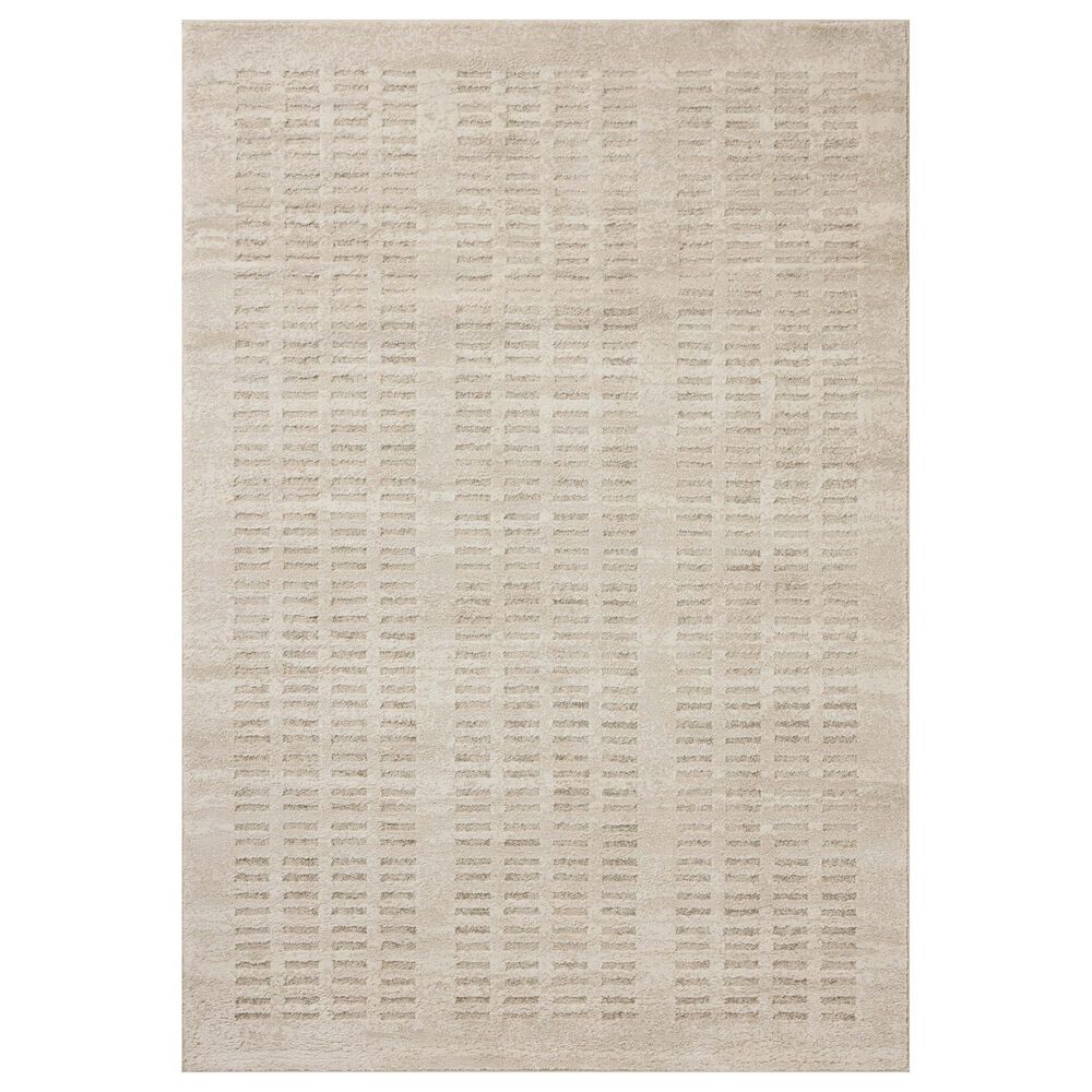 Amber Lewis x Loloi Monty 4" x 6" Ivory and Beige Area Rug, , large