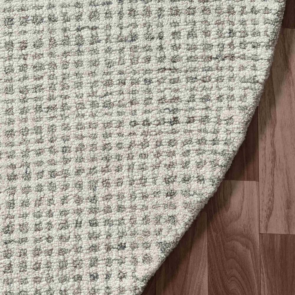 L&amp;R Resources Criss Cross 82378GRY Gray 6&#39; Round Area Rug, , large