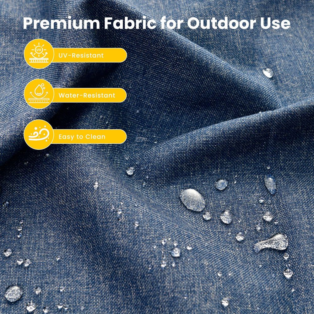 HOMLUX 9-Piece Patio Conversation Set in Denim Blue, , large