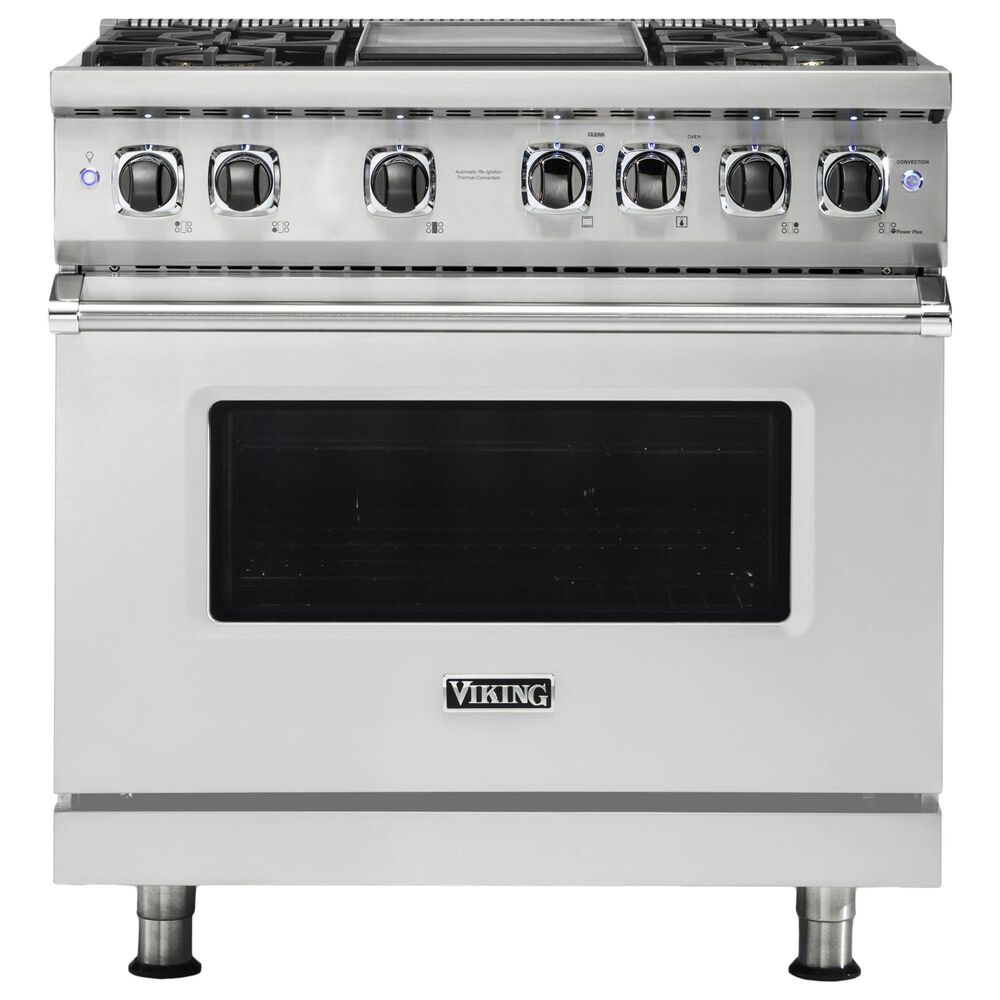 Viking Range 36" Liquid Propane Dual Fuel Range with 4-Burner in Stainless Steel, , large