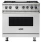 Viking Range 36" Liquid Propane Dual Fuel Range with 4-Burner in Stainless Steel, , large