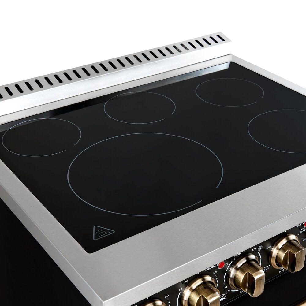 Forno Paolo 30" Freestanding Electric Range in Black, , large