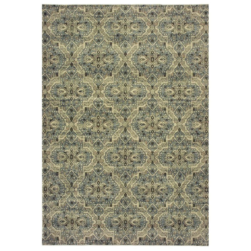 Oriental Weavers Raleigh 4927L 6"7" x 9"6" Ivory and Blue Area Rug, , large