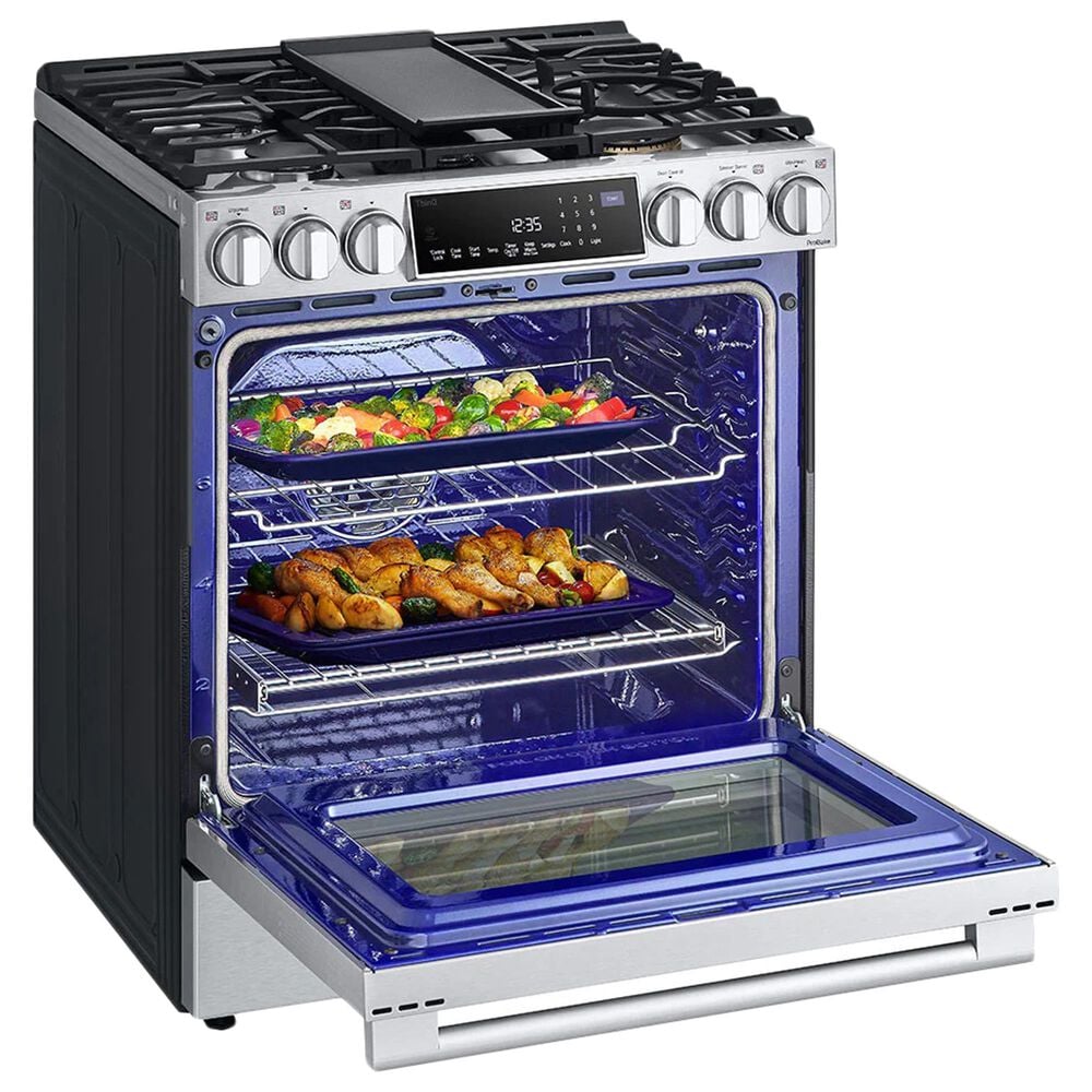 LG Studio 6.3 Cu. Ft. Slide-in Gas Range with ProBake Convection in Stainless Steel, , large