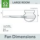 Hunter Minimus 52" Ceiling Fan with LED Lights in Fresh White, , large