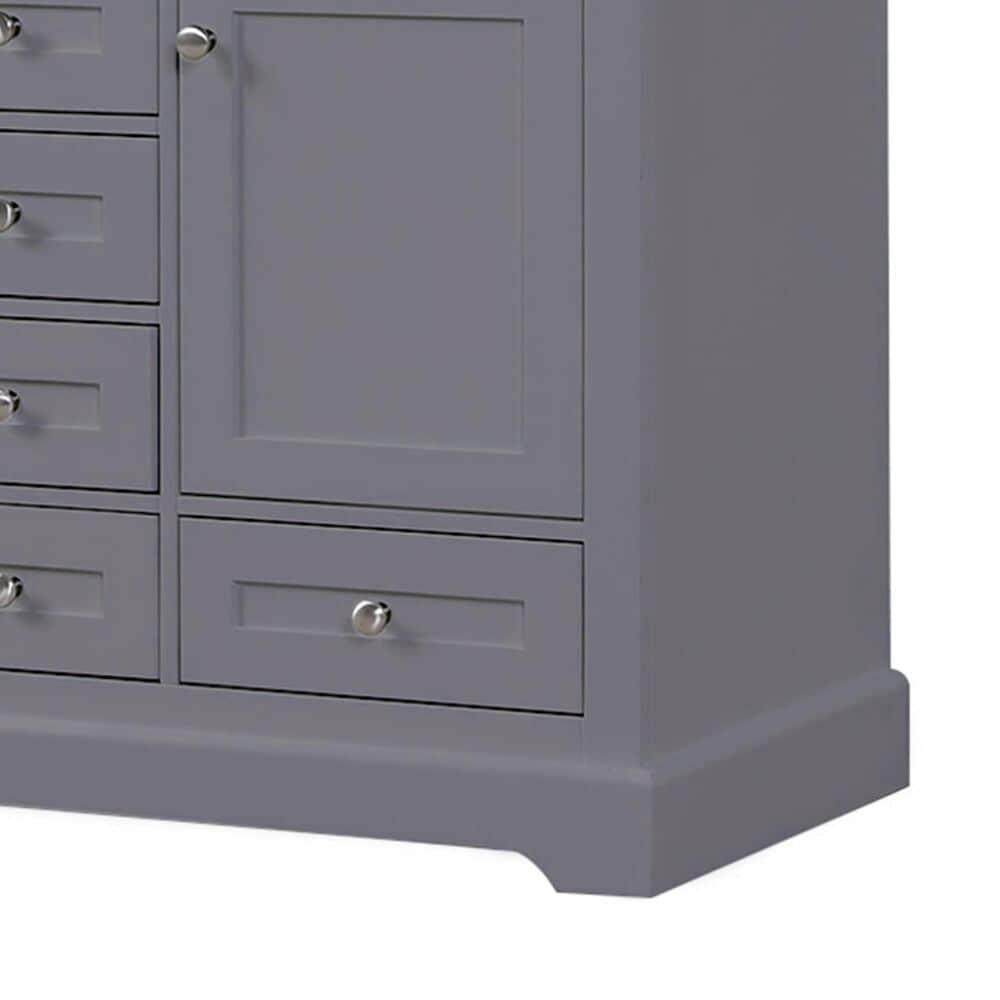 Lexora Home Dukes 48&quot; Double Bathroom Vanity in Dark Grey with 2 cm White Carrara Marble Top and Rectangular Sinks, , large