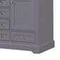 Lexora Home Dukes 48" Double Bathroom Vanity in Dark Grey with 2 cm White Carrara Marble Top and Rectangular Sinks, , large