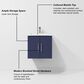 Lexora Home Geneva 24" Single Bathroom Vanity in Navy Blue with 2 cm White Cultured Marble Top and Rectangular Sink, , large