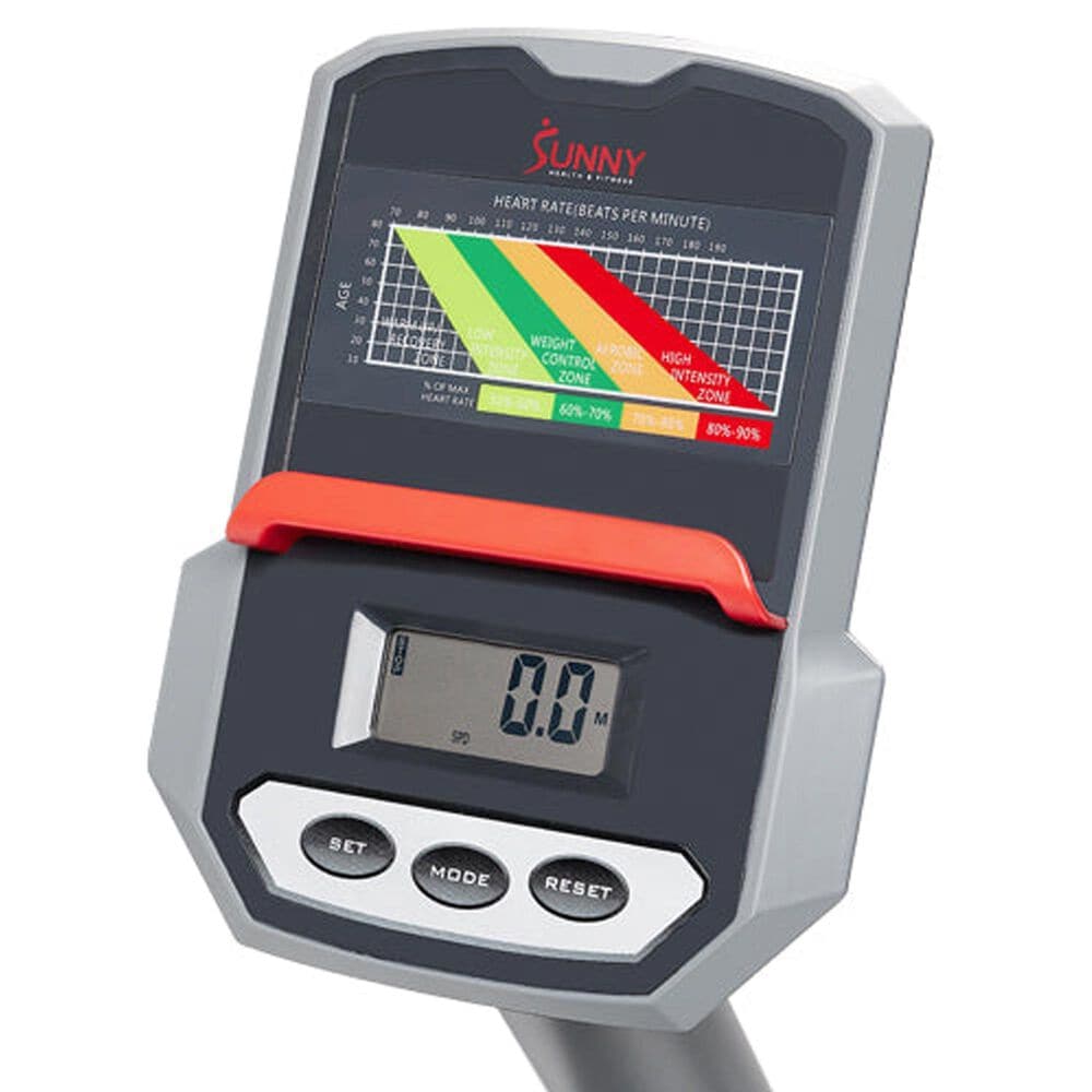 Sunny Health &amp; Fitness Performance Smart Recumbent Bike in Grey and Black, , large