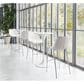 Zuo Modern Magnus Bar Stool in White and Silver (Set of 2), , large