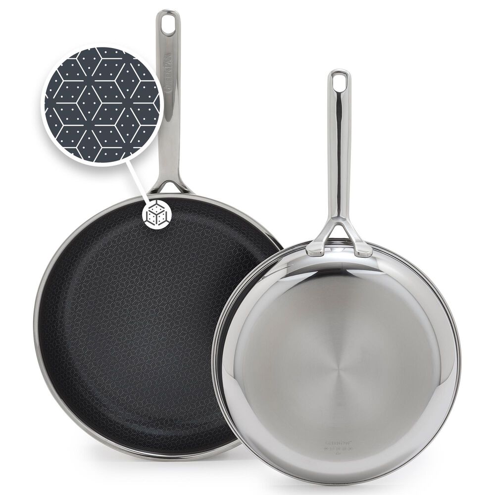 Green Pan Spectra 2-Piece Open Frypan Set in Stainless Steel, , large