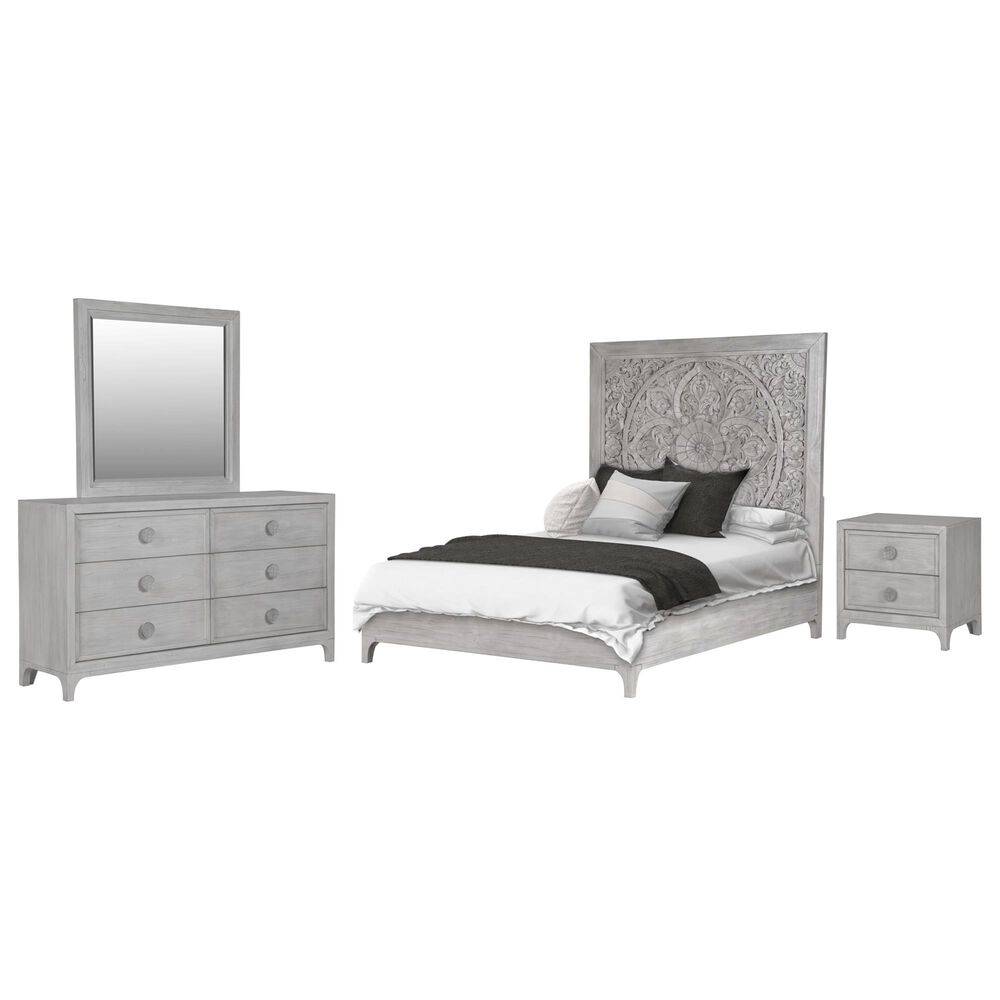 Urban Home Boho Chic 4-Piece Queen Bedroom Set in Washed White, , large