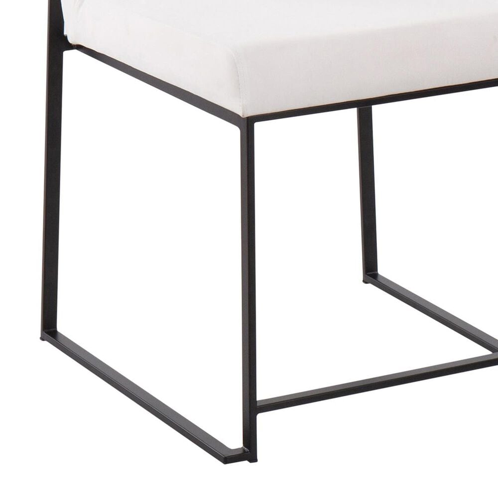 Lumisource Fuji Side Chair with White Cushion in Black &#40;Set of 2&#41;, , large