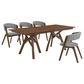 Blue River Cortina and Rowan 5-Piece Rectangle Dining Set in Walnut, , large