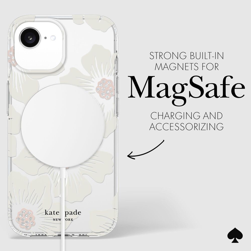 Kate Spade Protective MagSafe Case for Apple iPhone 16e/15/14/13 in Hollyhock Floral, , large