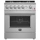 Forno Giovanni 30" Freestanding Gas Range in Stainless Steel, , large