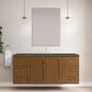 James Martin Laurent 60" Single Bathroom Vanity in Honey Oak with 3 cm Parisien Bleu Silestone Top and Rectangular Sink, , large