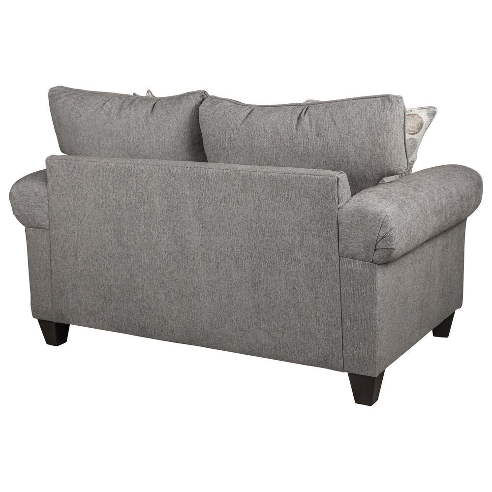 Fusion Furniture Amos Pebble Queen Stationary Sleeper Sofa in Gray, , large
