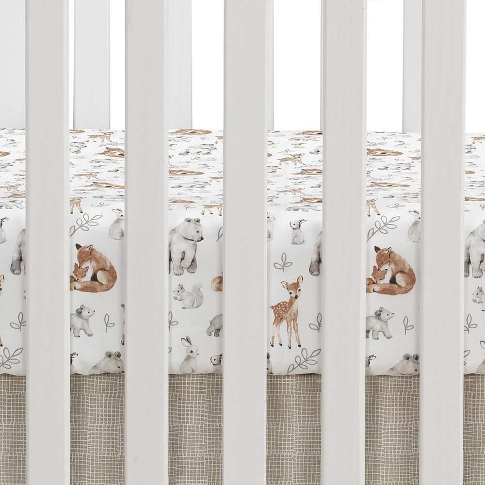Lambs and Ivy Animals 4-Piece Nursery Crib Bedding Set in Beige, , large