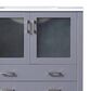 Lexora Home Volez 36" Single Bathroom Vanity in Dark Grey with 2 cm White Ceramic Top and Rectangular Sink, , large