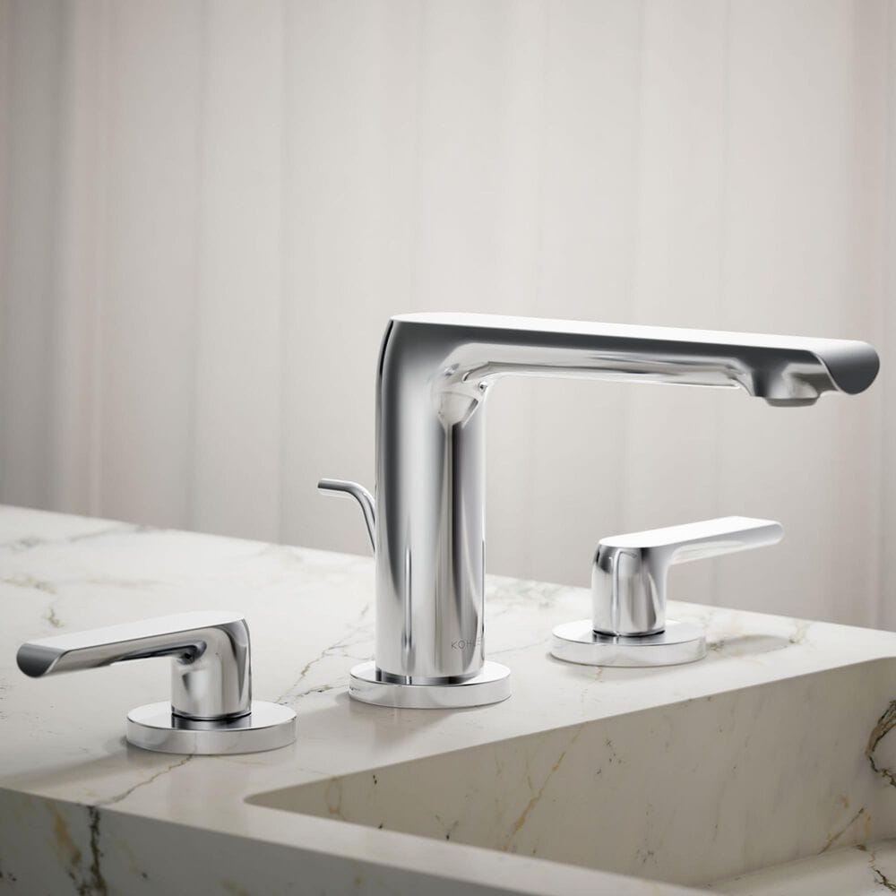 Kohler Avid Widespread Bathroom Sink Faucet in Polished Chrome, , large
