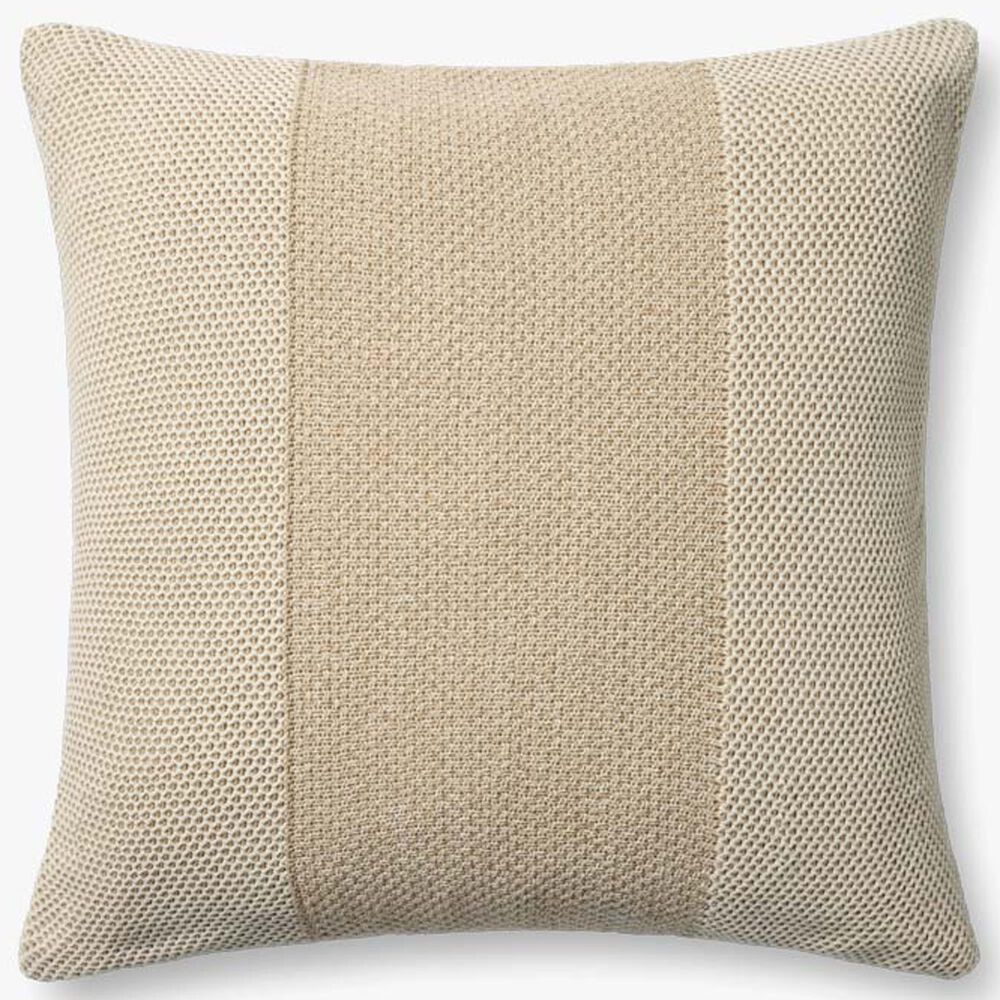 Loloi 22" Square Throw Pillow in Ivory and Beige, , large