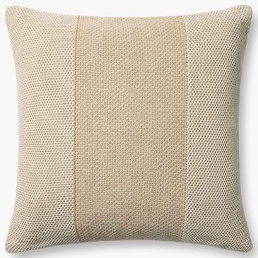 Loloi 22" Square Throw Pillow in Ivory and Beige, , large