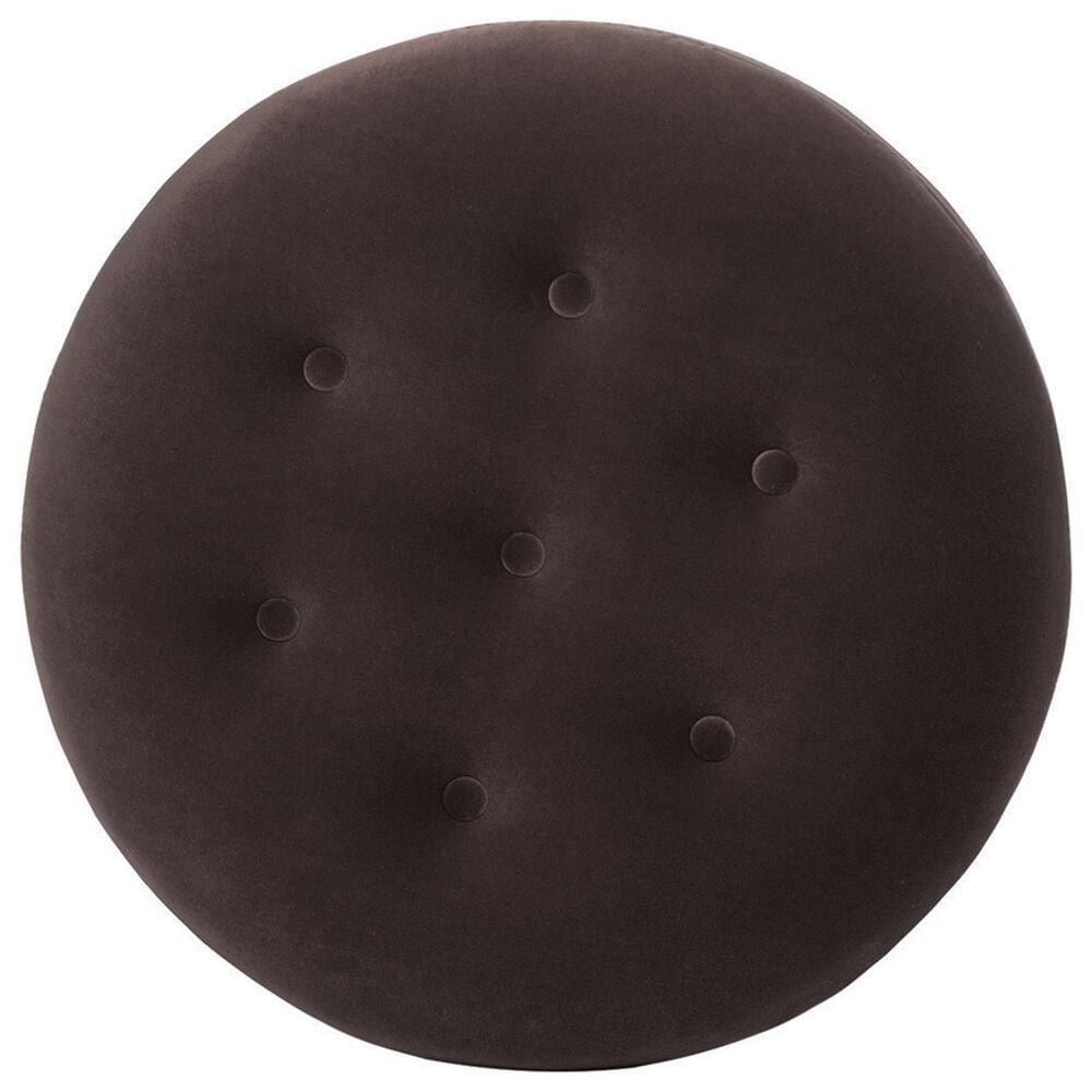 Jennifer Taylor Home Yolanda Standard Ottoman in Deep Brown and Gold, , large