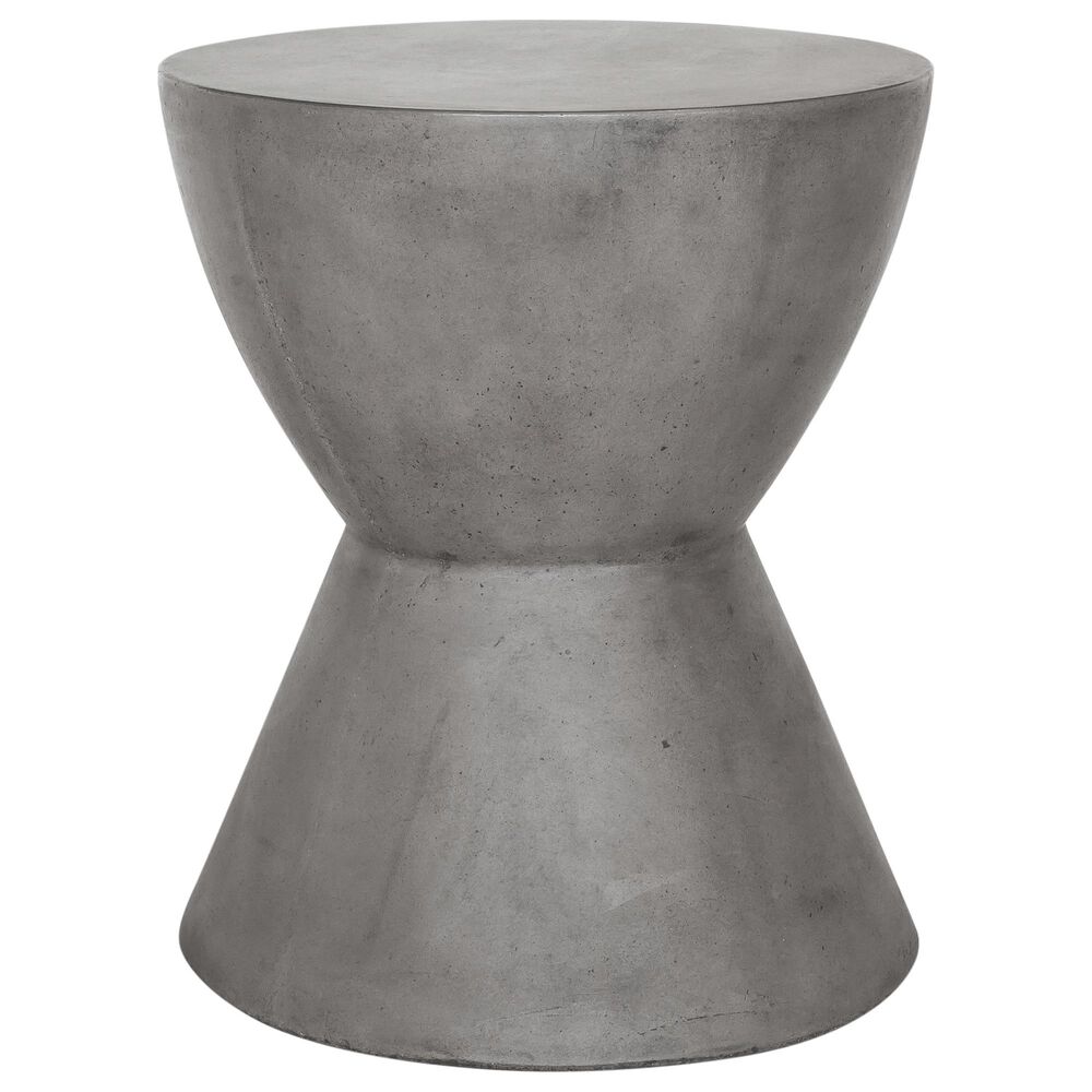 Moe's Home Collection Hourglass Patio Stool in Grey, , large
