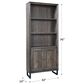 Riva Ridge Harper Point Door Bookcase in Fossil, , large