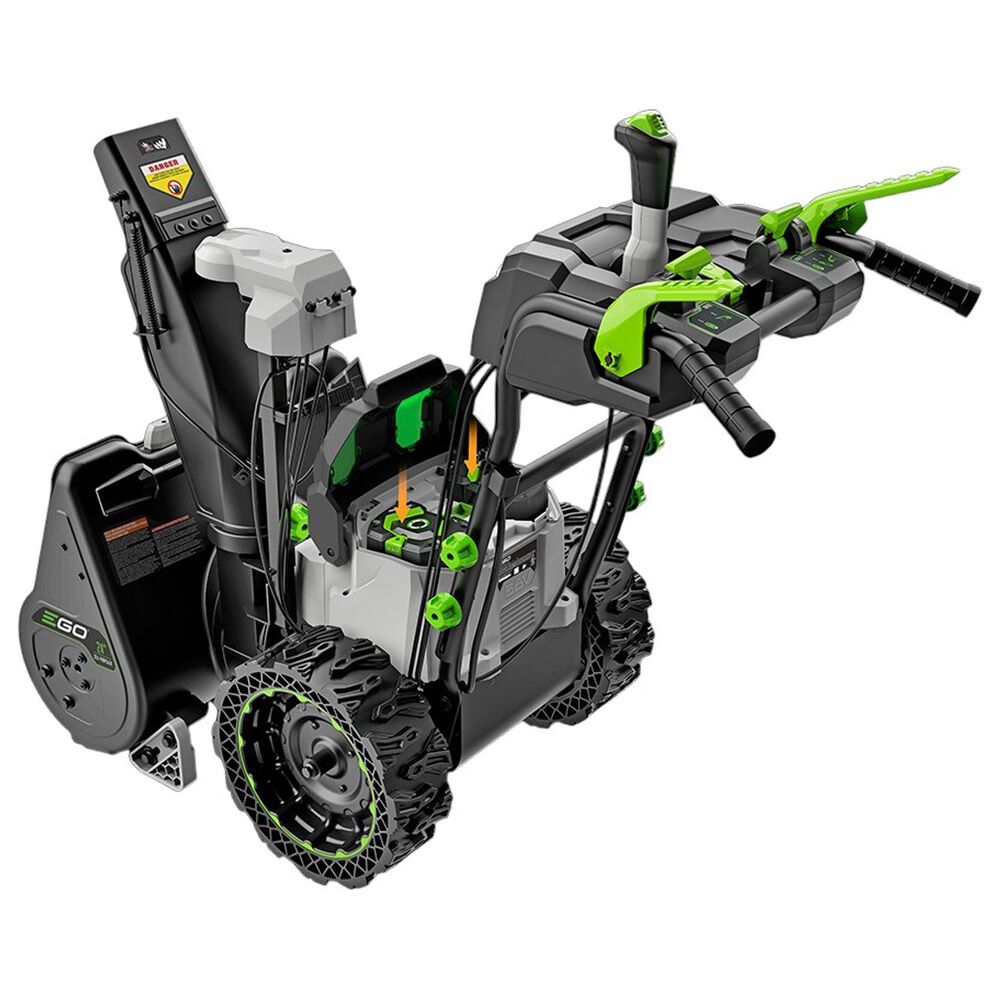 EGO 24" Two-Stage Snow Blower with 2 x 7.5Ah Batteries and Dual Port Charger in Black and Gray, , large