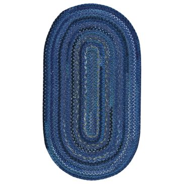 Capel Bayview 0036-470 2" x 3" Oval Twilight Blue Area Rug, , large