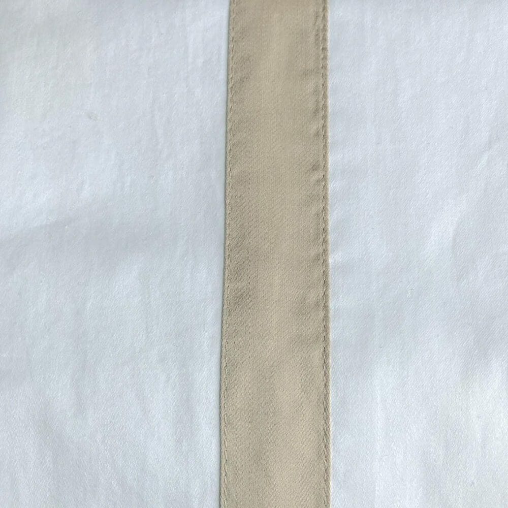 Ann Gish Ready-to-Bed 2.0 Cotton with Trim Euro Sham in White and Pumice, , large