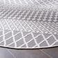 Safavieh Cabana CBN652A 8" Round Ivory and Grey Area Performance Rug, , large