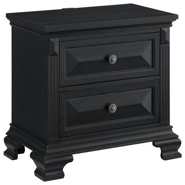 Mayberry Hill Bridgestone 2-Drawer Nightstand in Black, , large