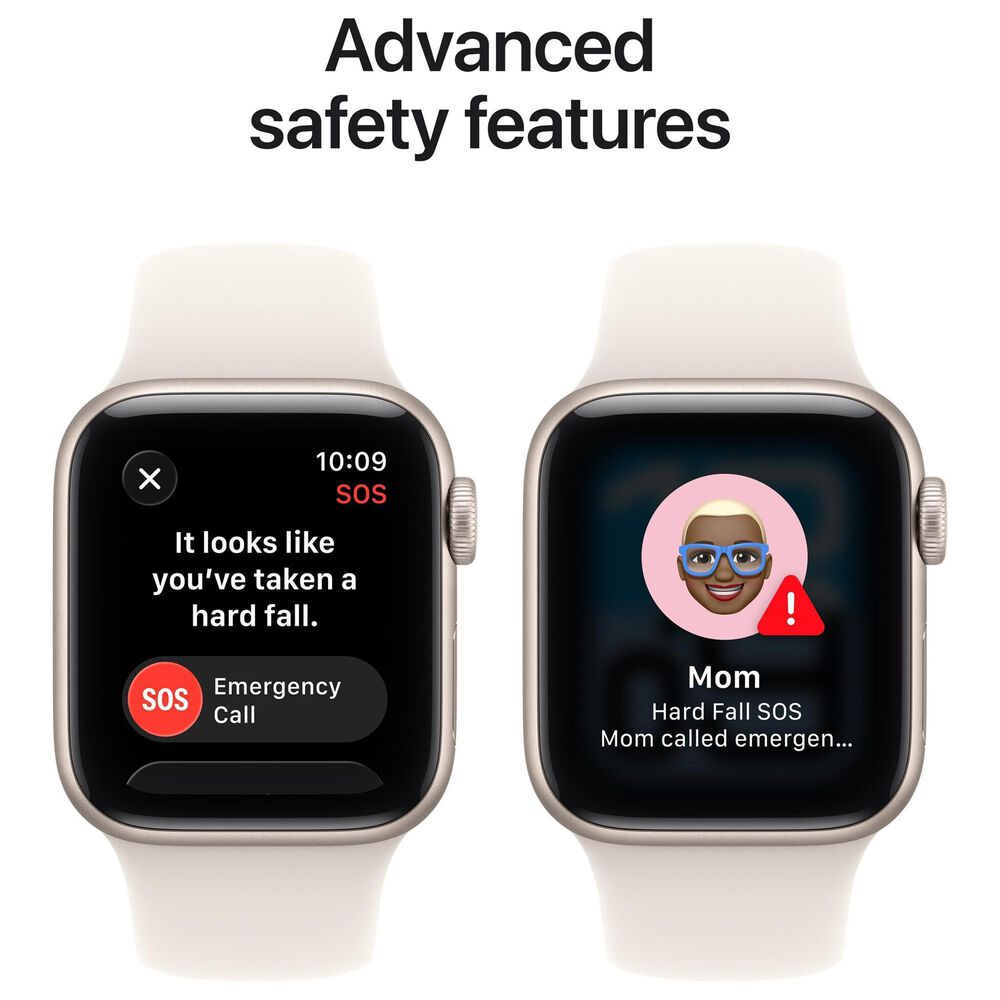 Apple Watch SE 3 (GPS+Cellular) 40mm Aluminum Case with Sport Band - S/M in Starlight and 2-Year AppleCare+, , large